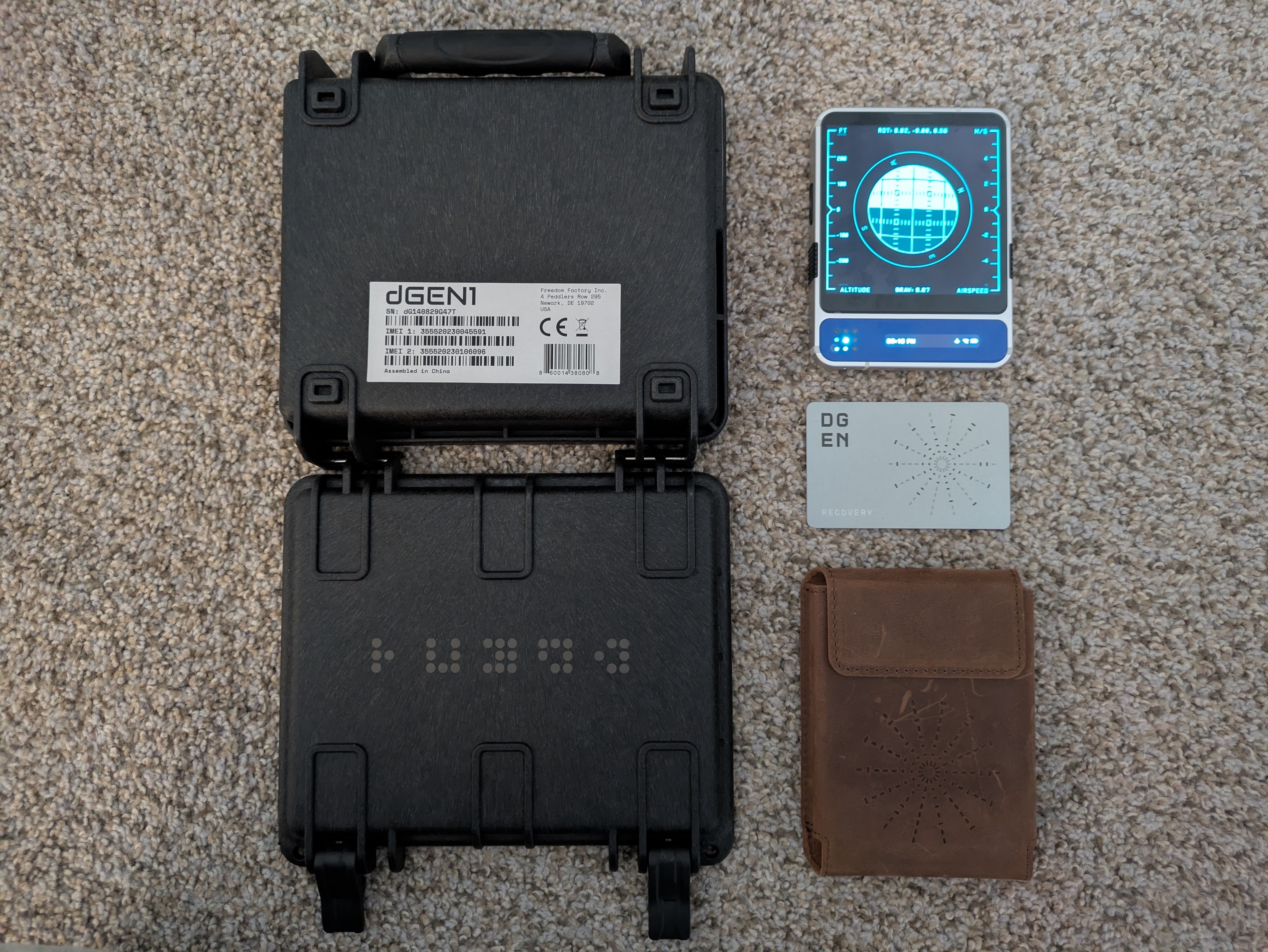 dGEN1 Packaging Box with visible IMEI